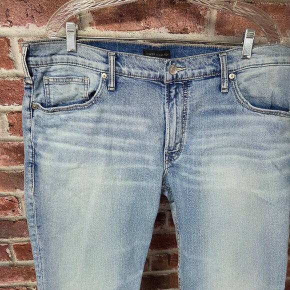 Men's SILVER JEANS Straight Leg Denim Jeans 36 x 30 - Picture 3 of 6
